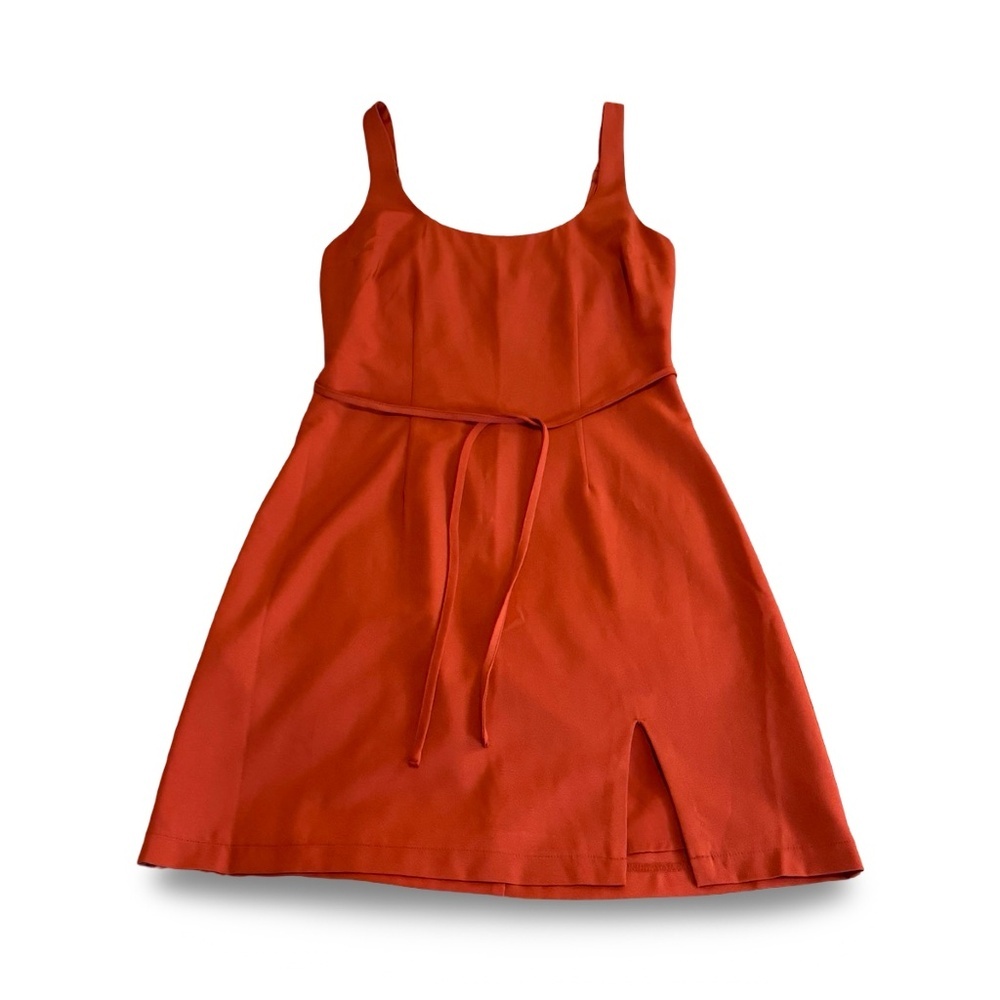Abercrombie 90s Slip Mini Dress in Red/Orange